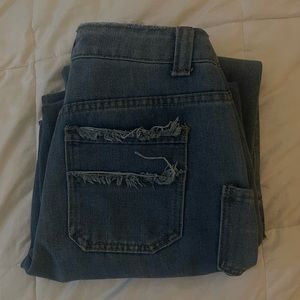 Vintage Star Distressed Cargo Jeans